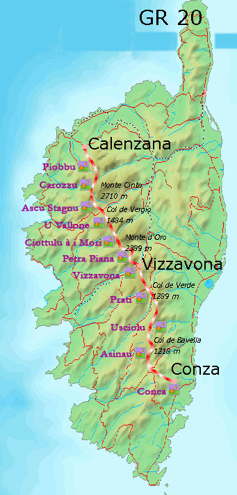 Corsica GR20 Nord-Sud